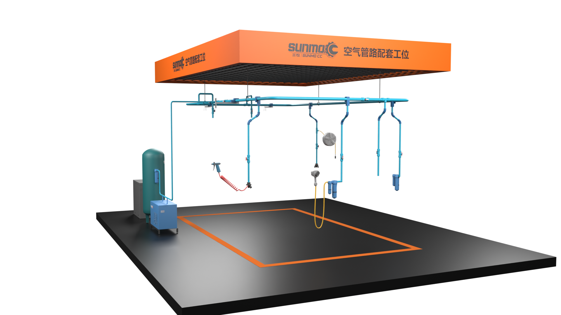 Air pipe configuration scheme
